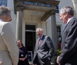 The Duke, accompanied by the Lord Lieutenant of Cornwall, Sir Edward Bolitho.